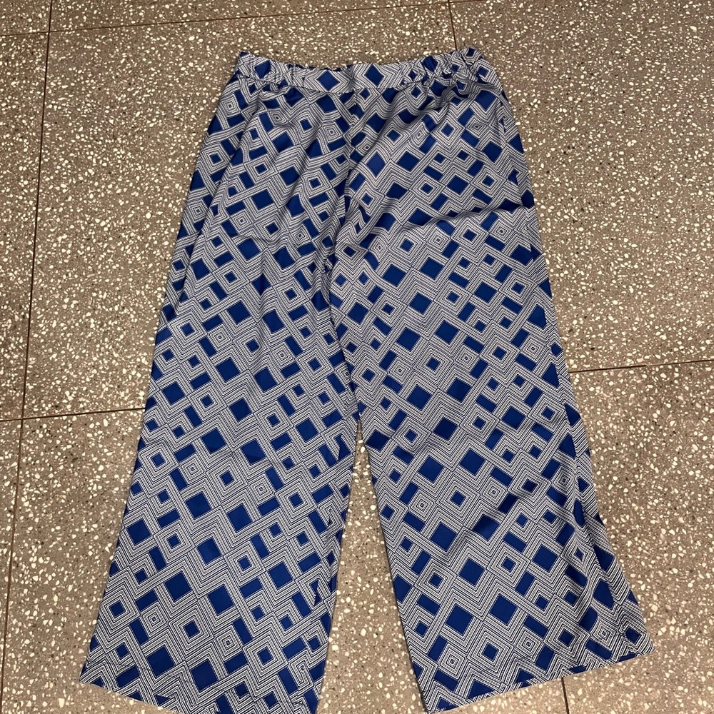 C. Wonder Blue Geometric silky pull on pants New